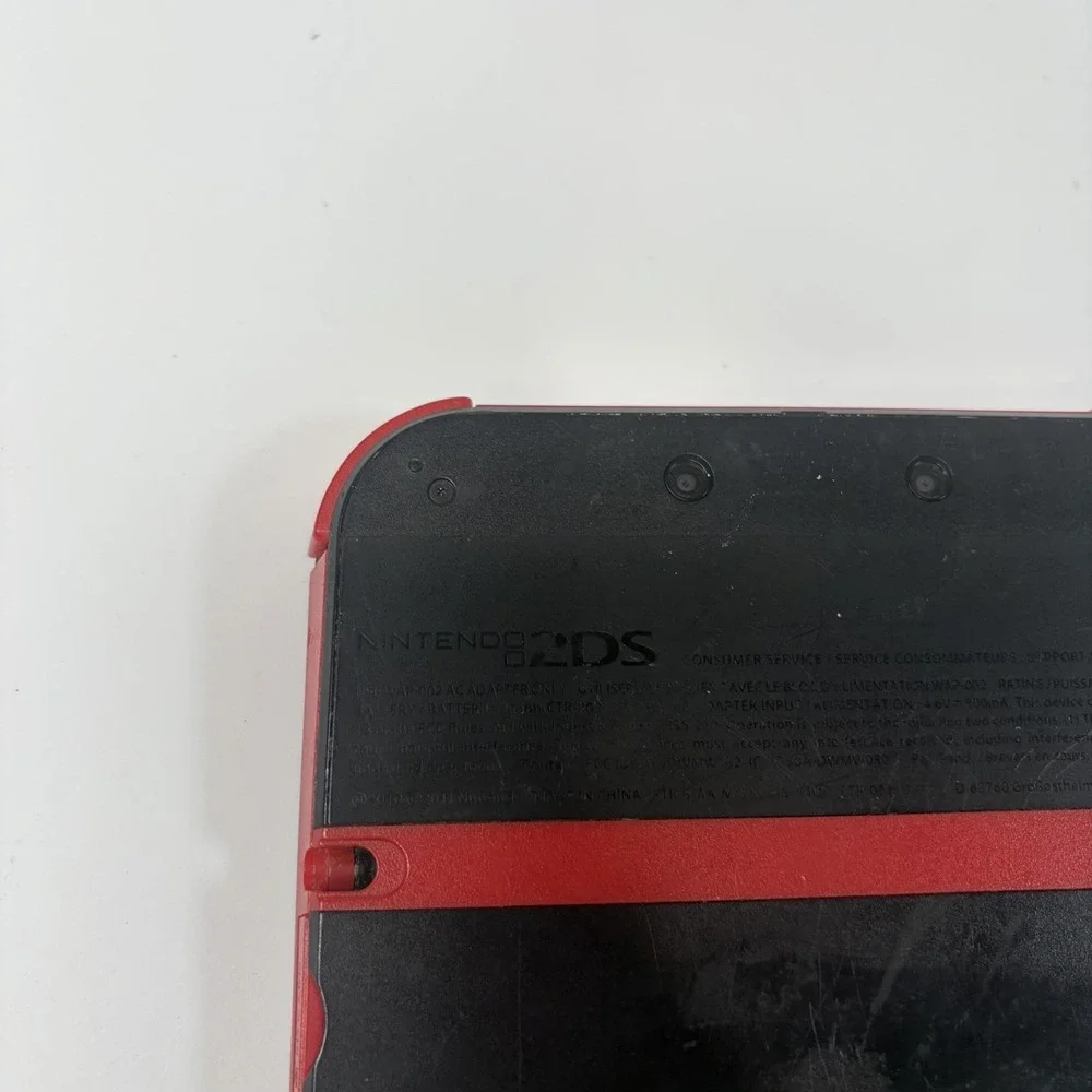 2 Nintendo 2DS Console Black / Red Crimson Slate Model Untested For Parts Set